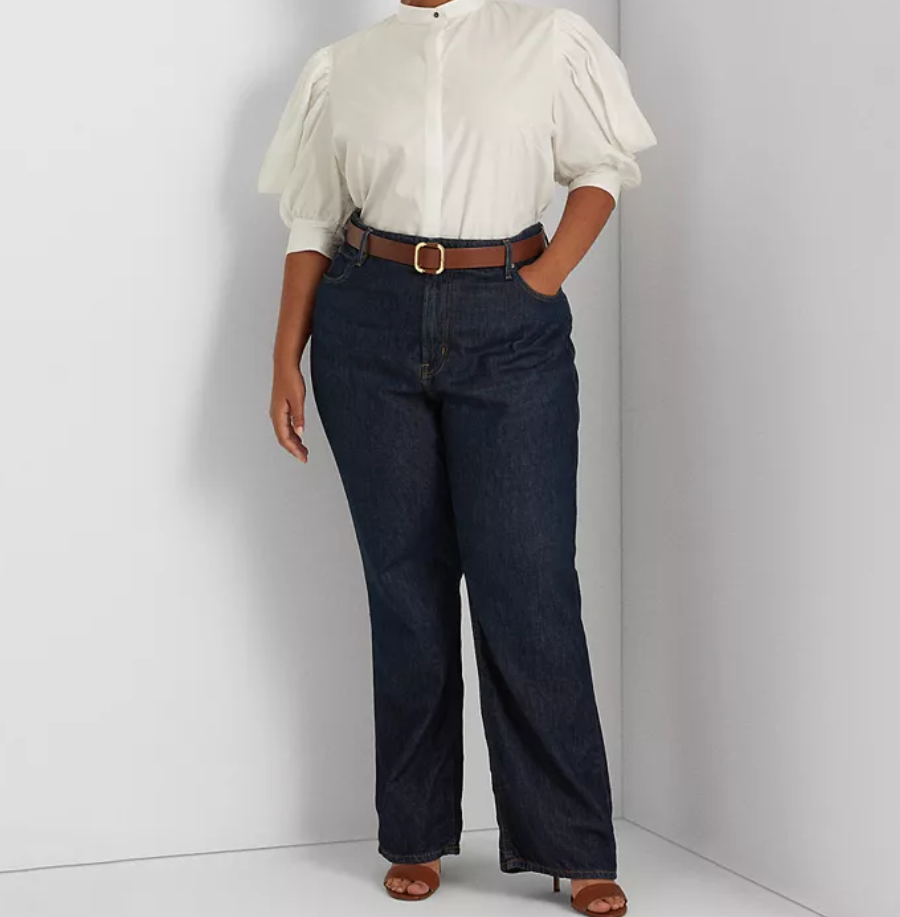 LAUREN RALPH LAUREN Plus Size High-Rise Straight Leg Jeans