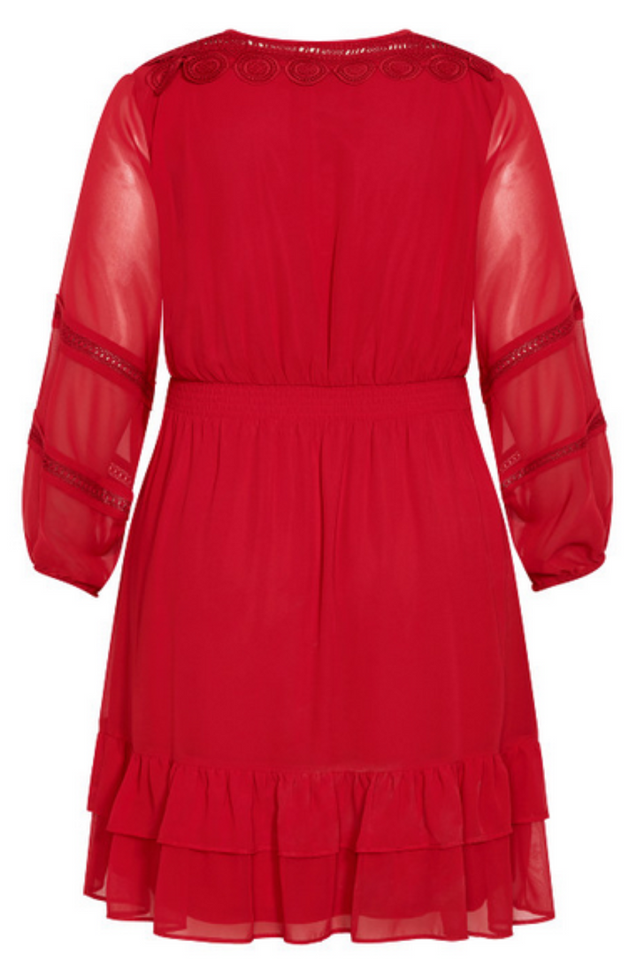 CITY CHIC Trendy Plus Size Sweetheart Ruffle Dress