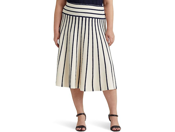 Ralph Lauren Striped Knit Midi Skirt