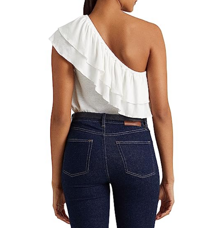 LAUREN RALPH LAUREN Jersey One-Shoulder Top