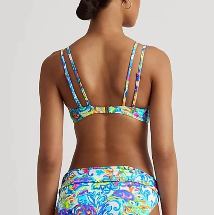 Ralph Lauren Double-Strap Twist-Front Underwire Bikini Top