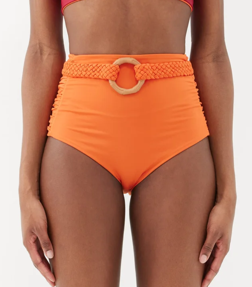 Johanna Ortiz Tangelo Cumbi Belted Reversible Bikini Bottom