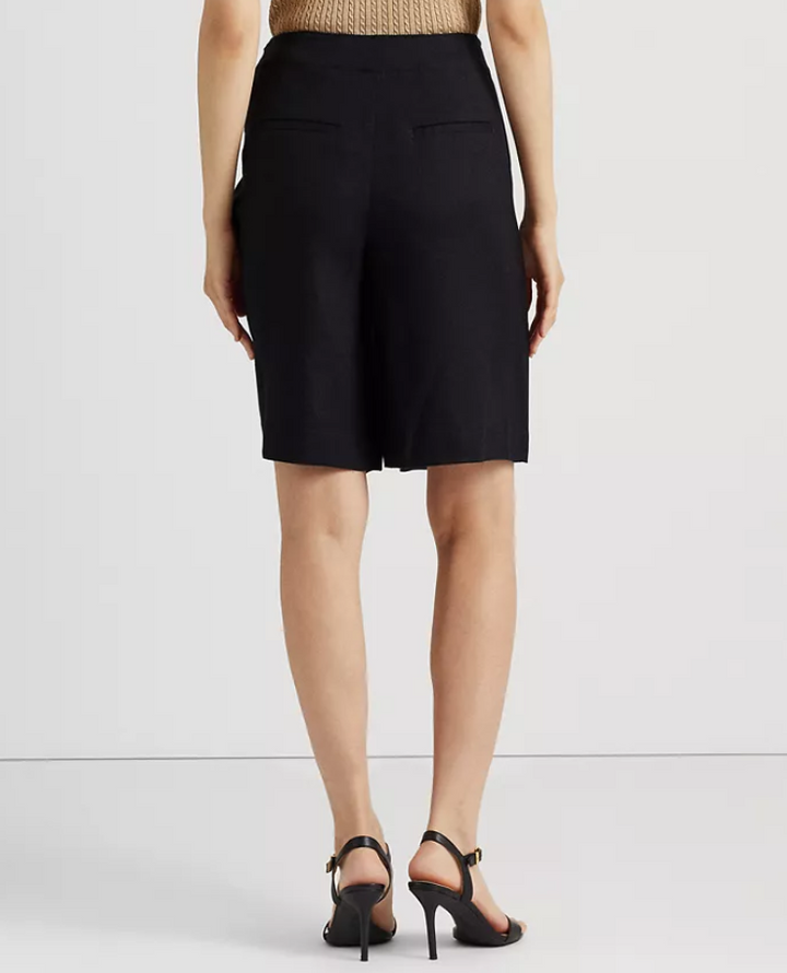 LAUREN RALPH LAUREN Tie-Front Linen-Blend Twill Shorts