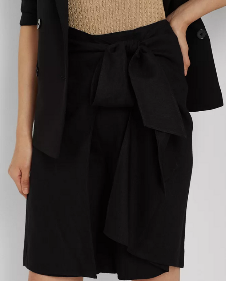 LAUREN RALPH LAUREN Tie-Front Linen-Blend Twill Shorts