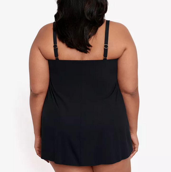 LAUREN RALPH LAUREN Plus Size Bandeau Flyaway One-Piece Swimsuit