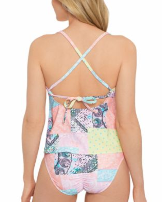 Salt + Cove Printed V-Wire Tanikini Top