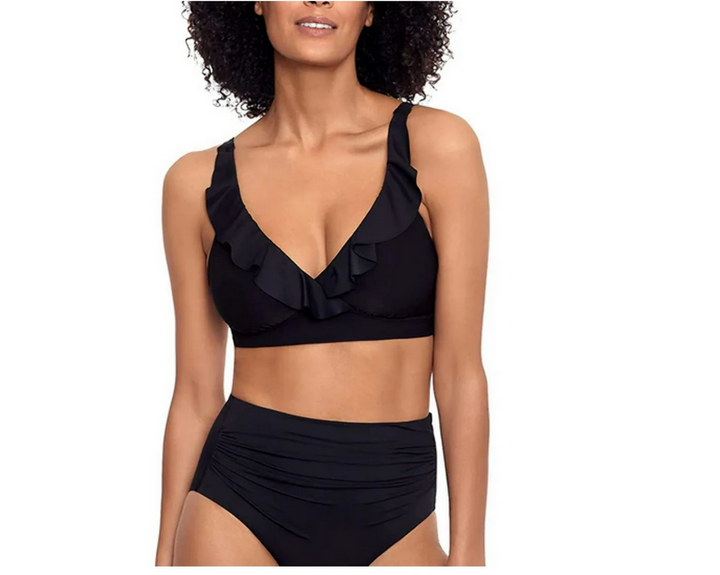 Lauren Ralph Lauren Beach Club Solid Ruffle Bikini Top