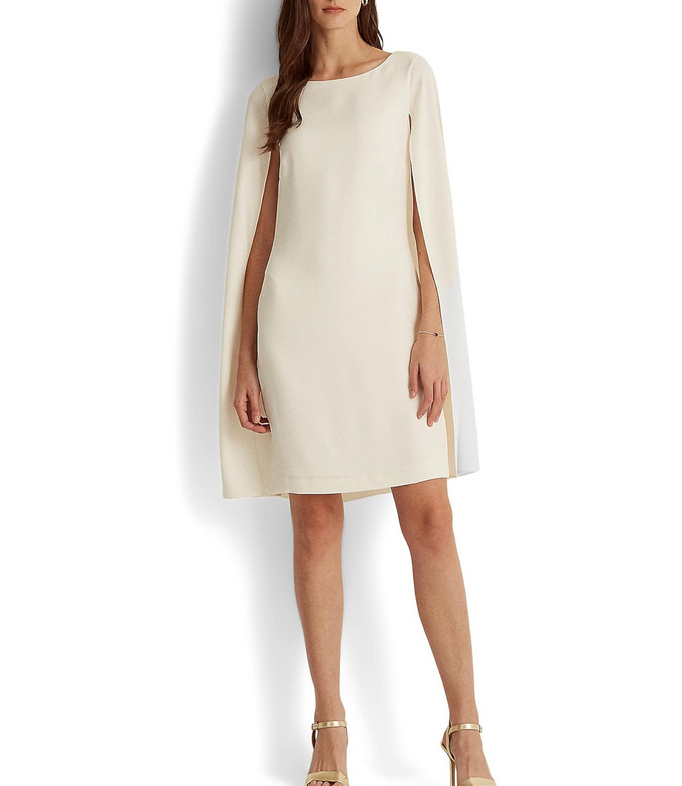 LAUREN Ralph Lauren Cape Georgette Cocktail Dress