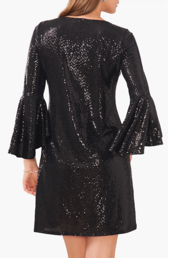 Vince Camuto Sequin Bell Sleeve Minidress