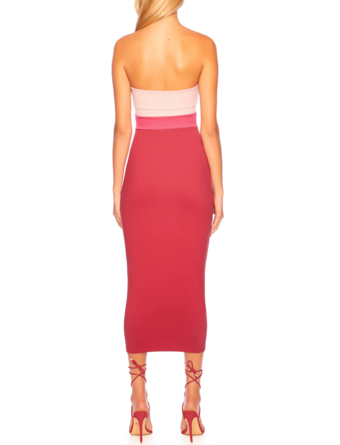 Susana Monaco Color Blocked Cutout Underwire Dress