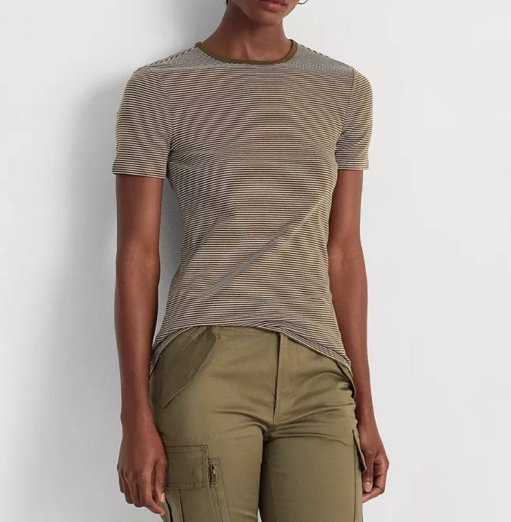 LAUREN RALPH LAUREN Striped Stretch Tee