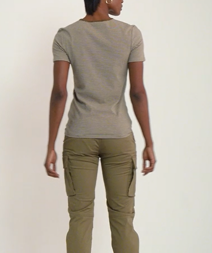 LAUREN RALPH LAUREN Striped Stretch Tee