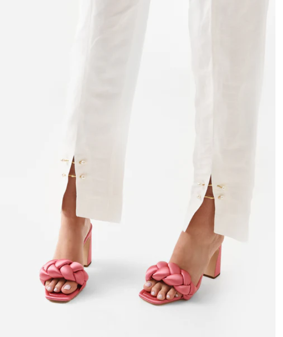 Loeffler Randall Freya Braided Curved Heel Sandals