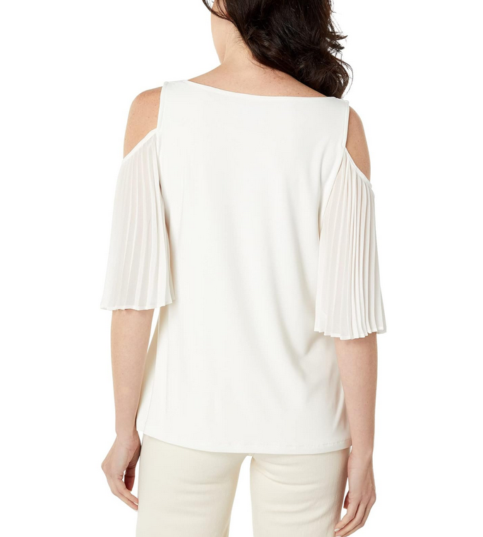 Vince Camuto Short Sleeve Cold-Shoulder Blouse