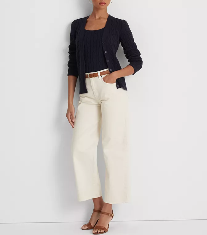 LAUREN RALPH LAUREN High-Rise Wide-Leg Jeans