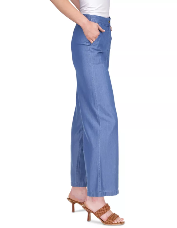 MICHAEL MICHAEL KORS Chambray Wide-Leg Pants