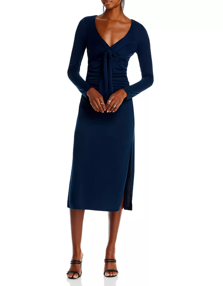 Cinq à Sept Brenna Tie Front Midi Dress