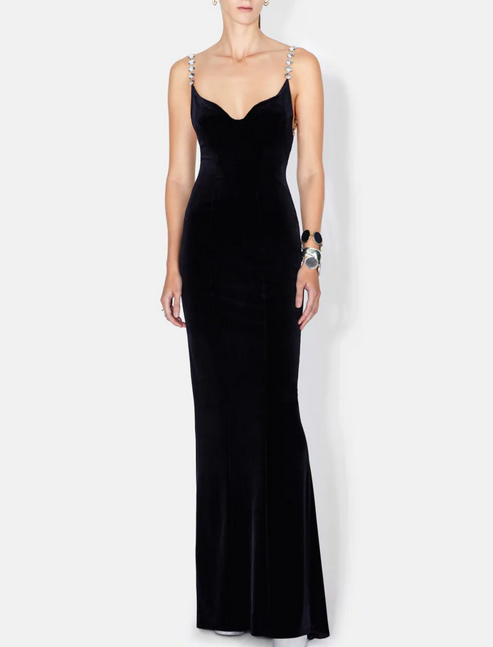 Galvan Globe Velvet Gown