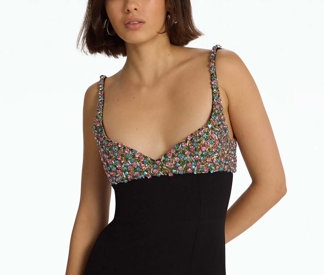 Safiyaa Beatriz Embellished Sleeveless Gown