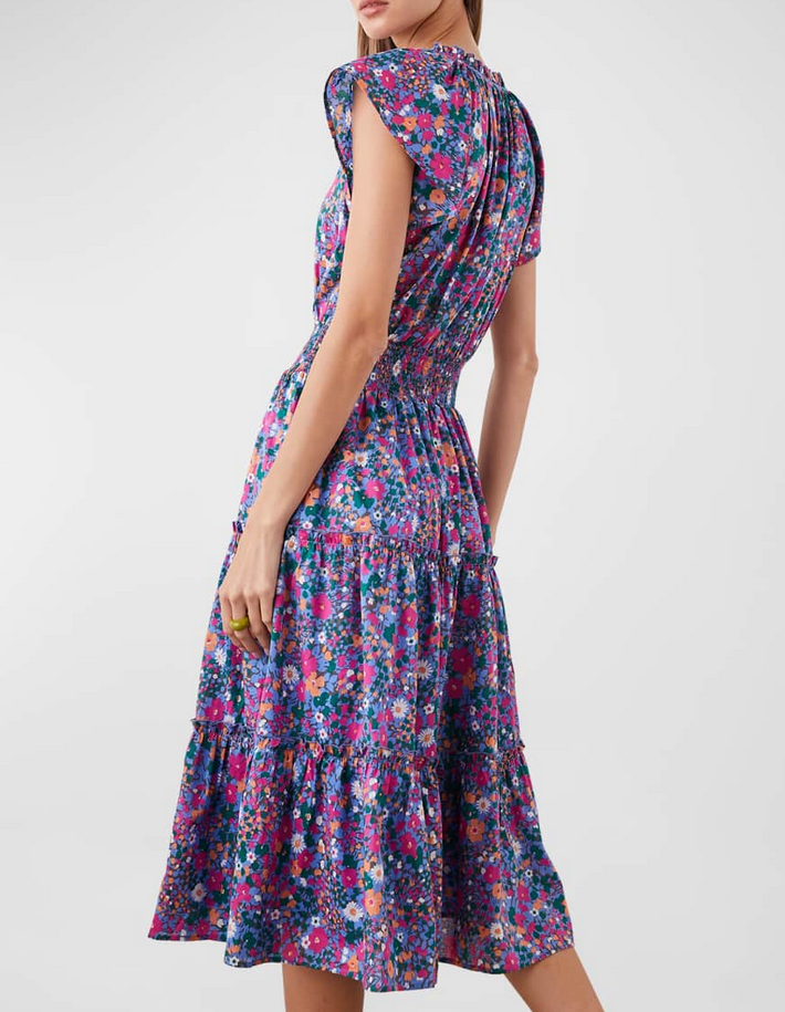 Rails Amellia Floral Print Smocked Waist Dress