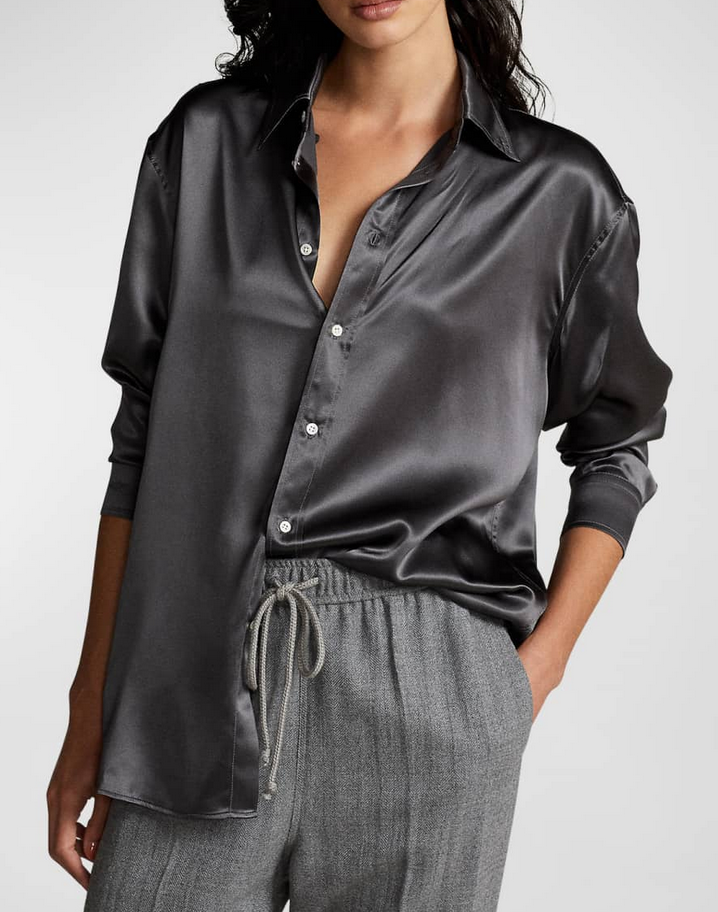 POLO RALPH LAUREN Mulberry Silk Charmeuse Shirt