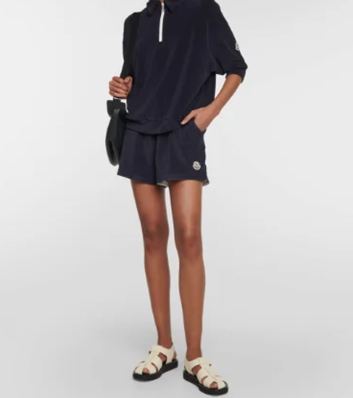 MONCLER High-Rise Terry Shorts