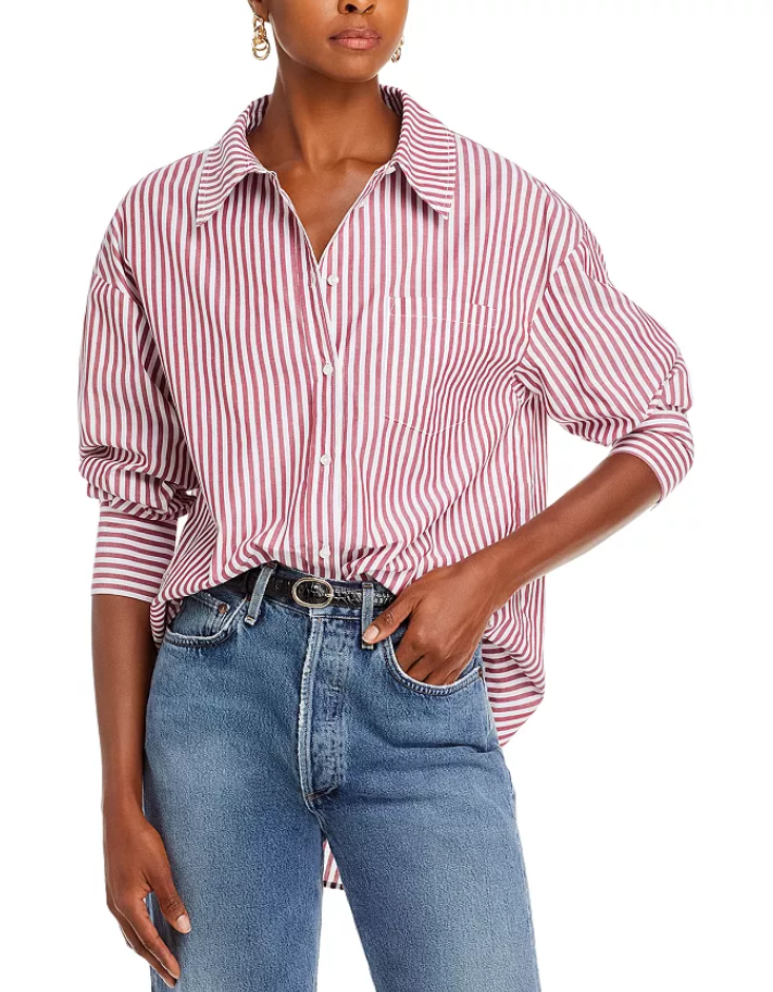 Anine Bing Cotton Mika Stripe Shirt