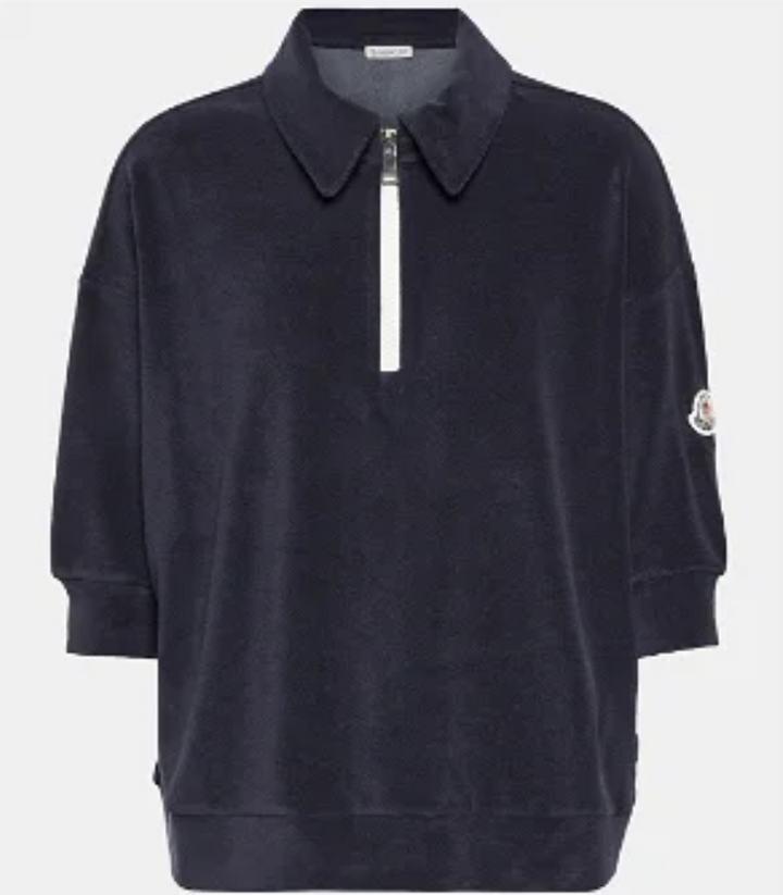 MONCLER Cotton-Blend Terry Polo Shirt