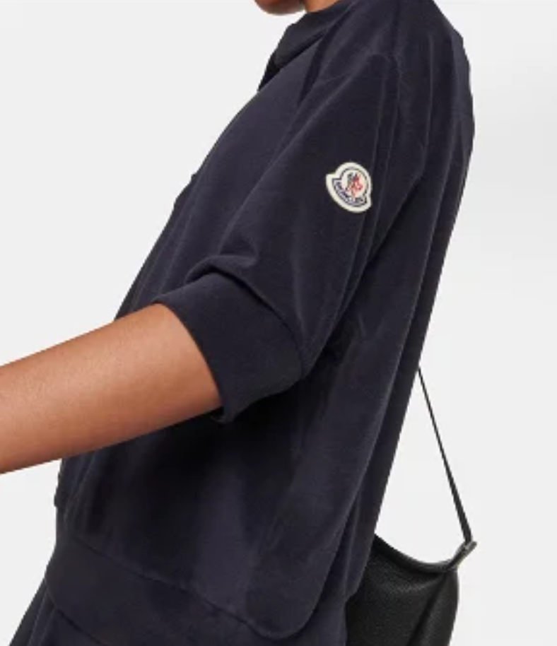 MONCLER Cotton-Blend Terry Polo Shirt