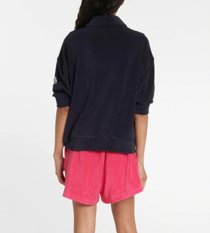 MONCLER Cotton-Blend Terry Polo Shirt