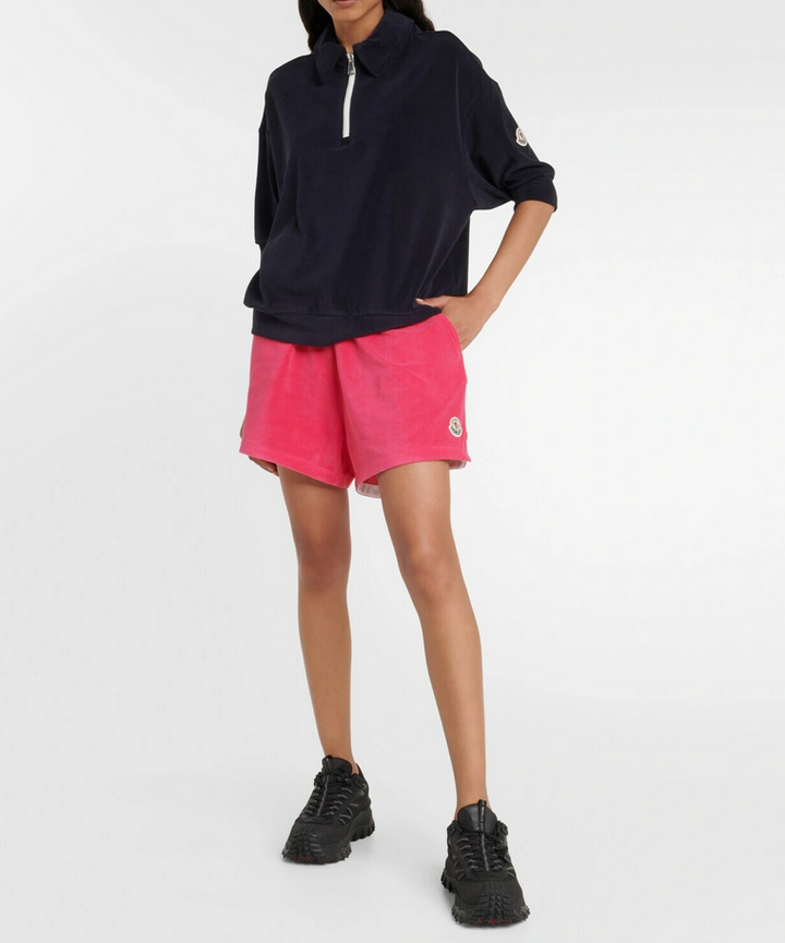 MONCLER Cotton-Blend Terry Polo Shirt