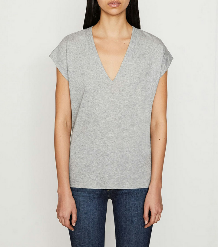 FRAME Le Mid Rise V-Neck Tee