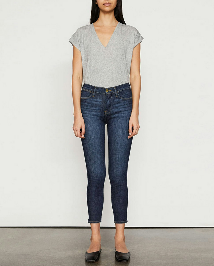 FRAME Le Mid Rise V-Neck Tee