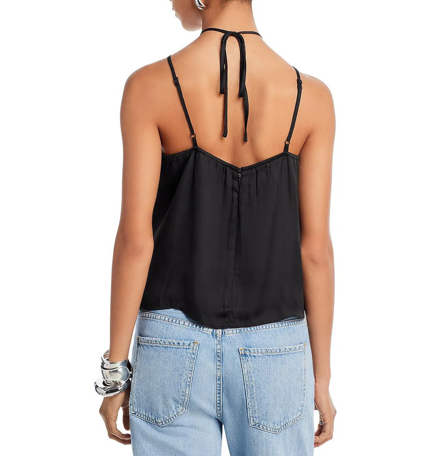 AQUA Sleeveless Keyhole Top