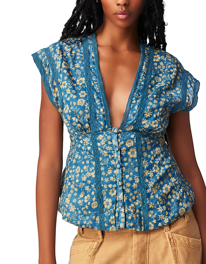 Free People Landy Printed Top