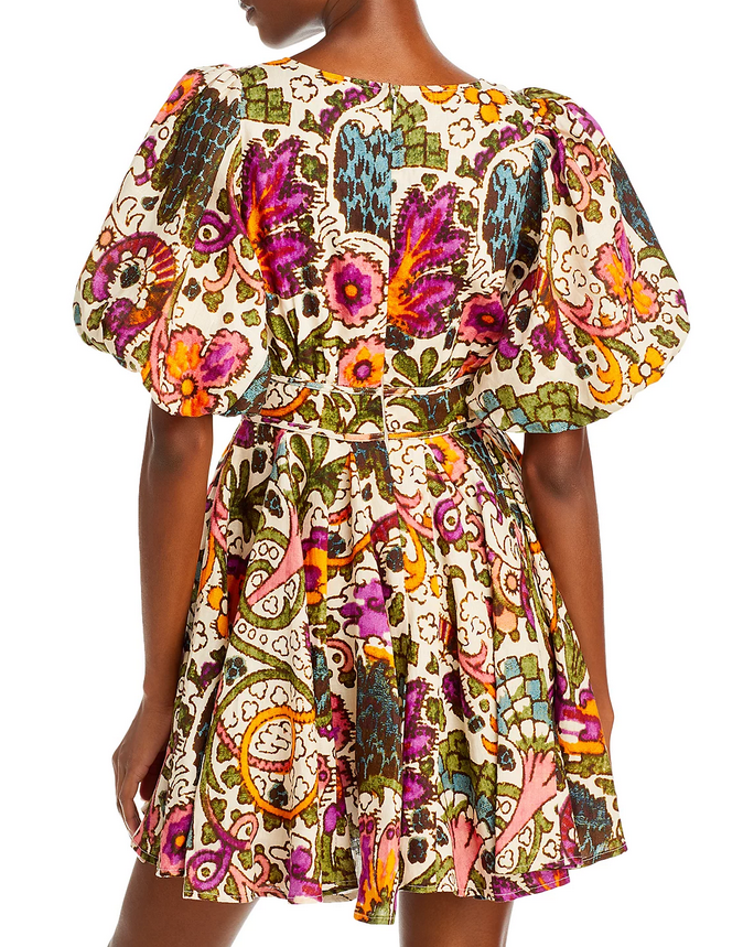 RHODE Madeline Printed V Neck Dress