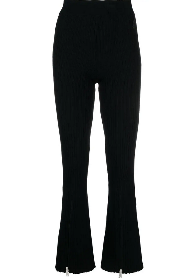 Moncler Ribbed Knit Flare Pants