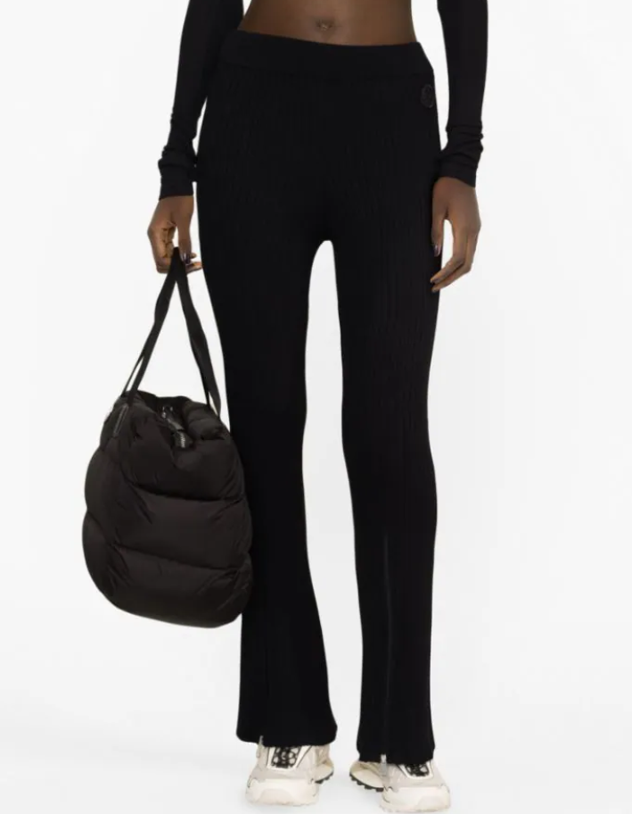 Moncler Ribbed Knit Flare Pants