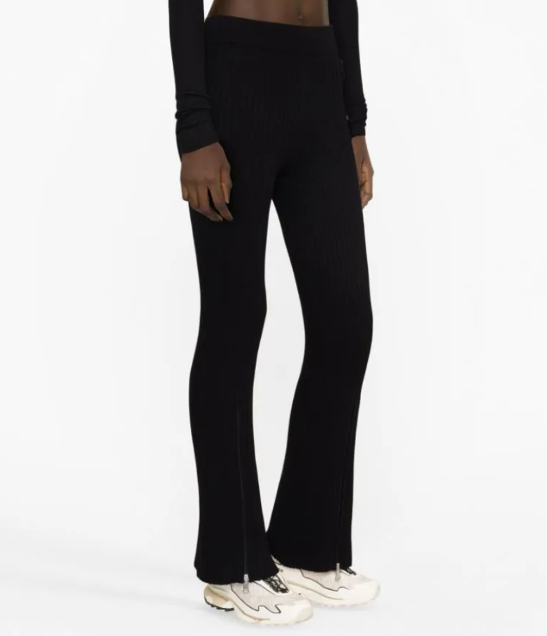 Moncler Ribbed Knit Flare Pants