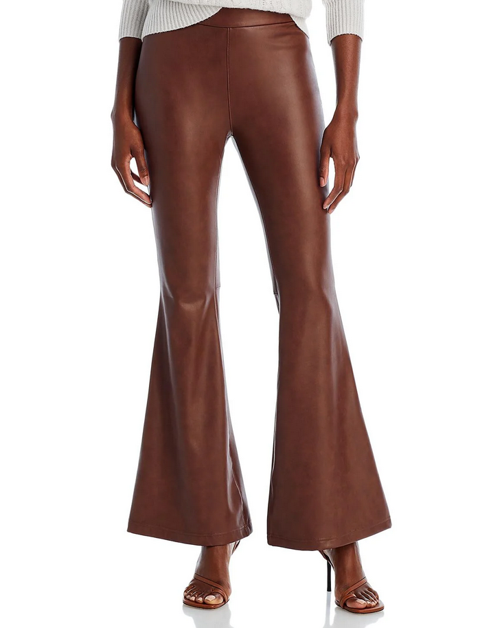 BAGATELLE.NYC Faux Leather Flare Leg Pants