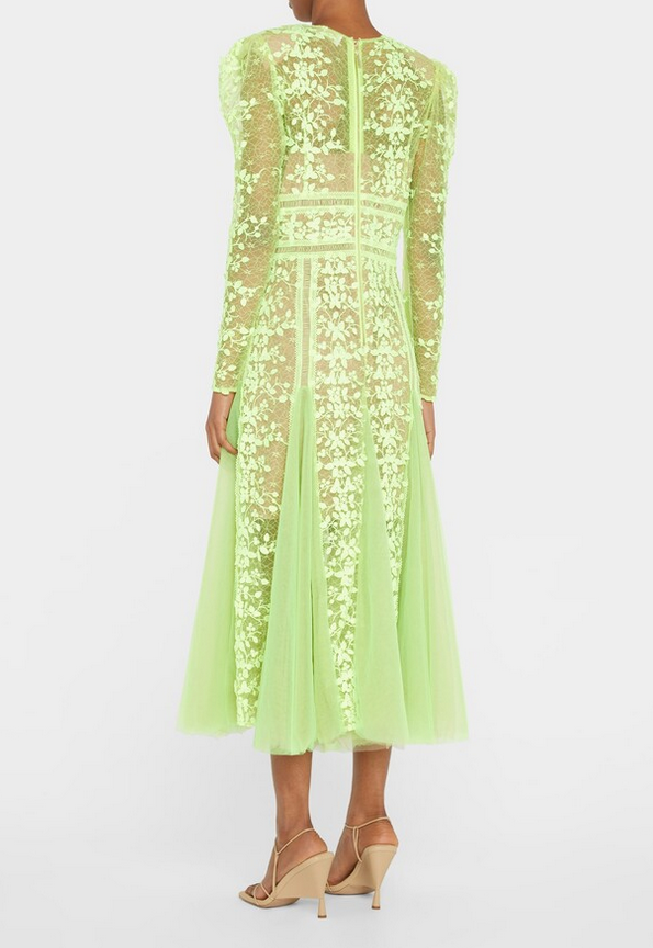 BRONX AND BANCO Megan Lace Midi Dress