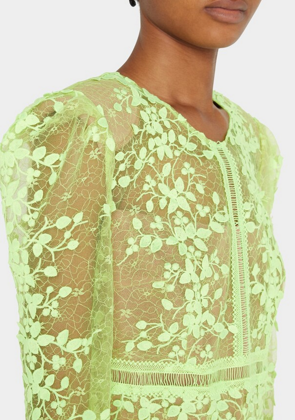 BRONX AND BANCO Megan Lace Midi Dress