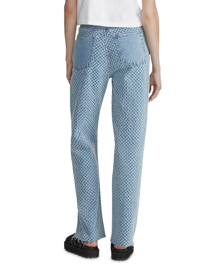 rag & bone Logan Embroidered High Rise Wide Leg Jeans