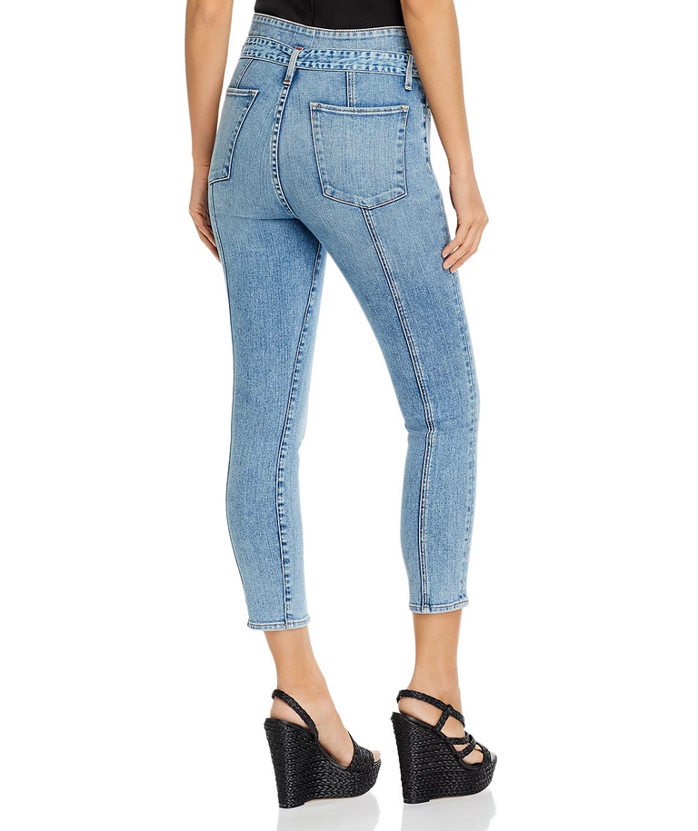 Alice and Olivia Good Belted Skinny Ankle Jeans