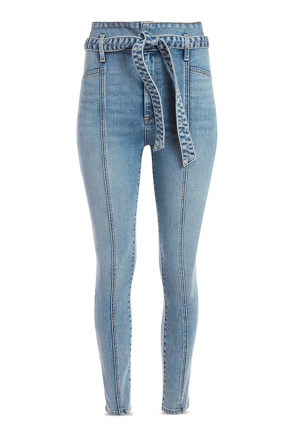 Alice and Olivia Good Belted Skinny Ankle Jeans