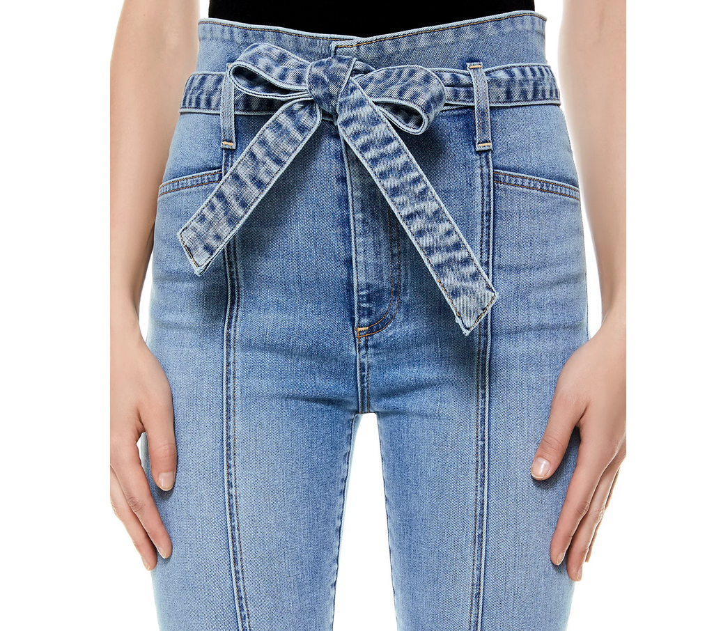 Alice and Olivia Good Belted Skinny Ankle Jeans