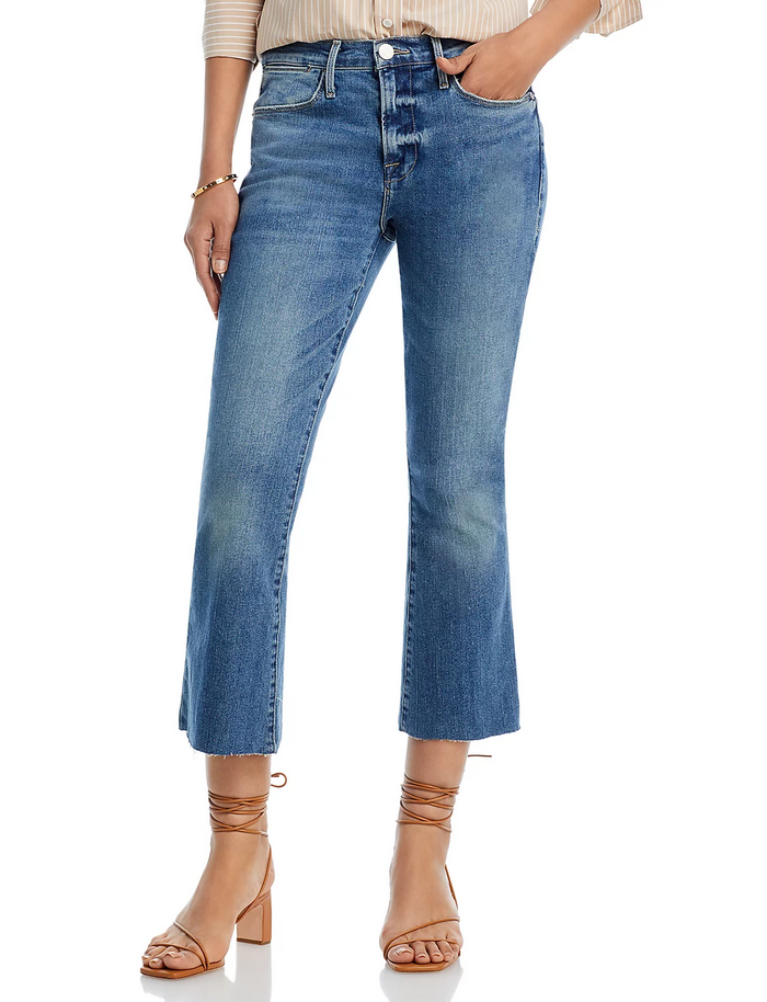 FRAME Le High Rise Crop Flare Jeans
