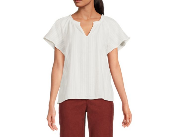 Marine Layer Lana Textured Raglan Sleeve Top