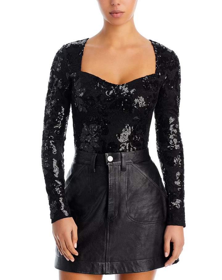 FORE Sequin Lace Bodysuit