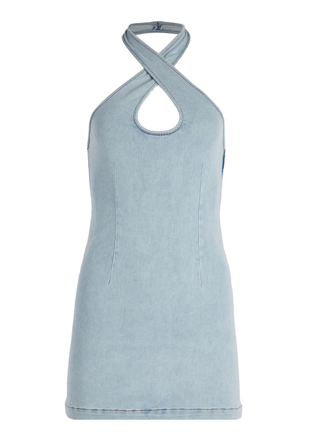 SER.O.YA Denim Halter Dress